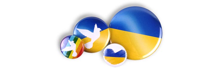 No War Ukraine Buttons