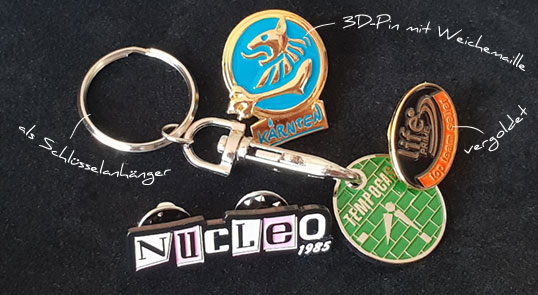 Pins mit Weichemaille
