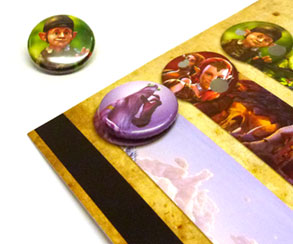 Postkarte mit 3 Buttons 25mm, Unwritten Tales